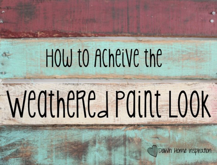 How to create a weathered paint effect