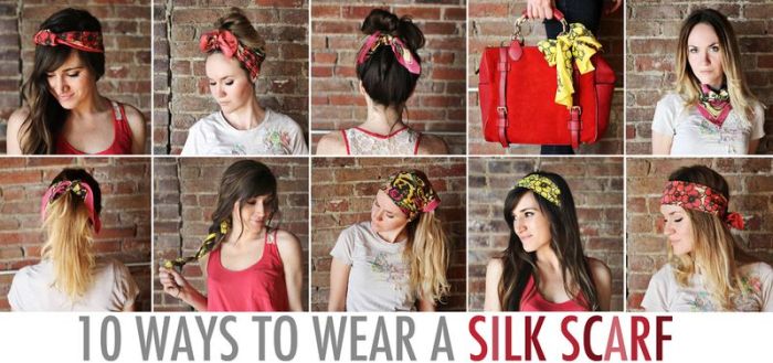 10 ways to wear a silk scarf