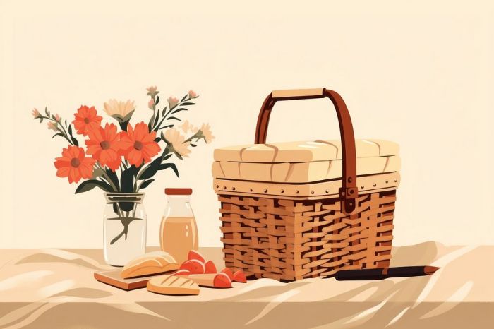 Make your own floral picnic basket