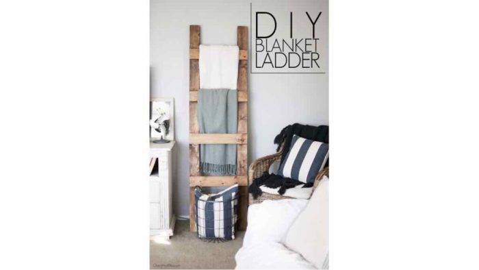 Make your own leaning blanket ladder