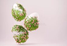 Spring easter egg display