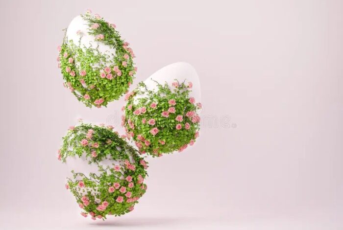 Spring easter egg display