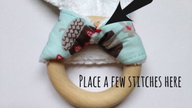 Wooden ring crinkle teether diy