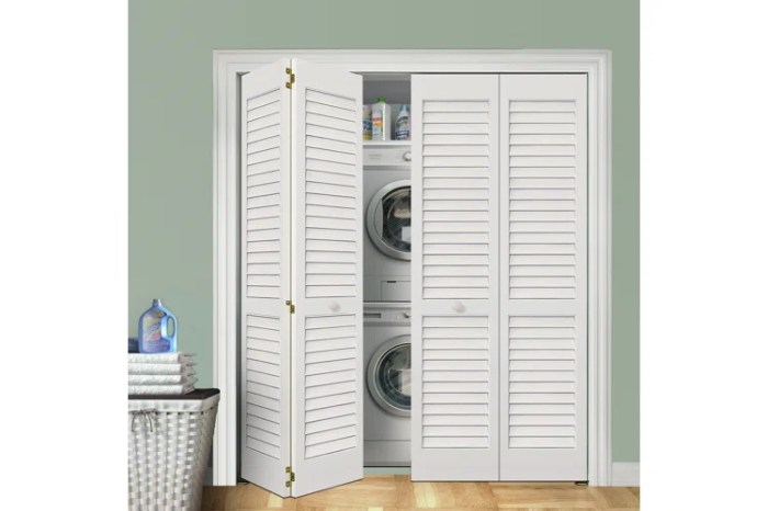 Doors closet door bi fold bedroom bifold folding converting kitchen apartmenttherapy double french wardrobe makeover closets diy interior small hallway