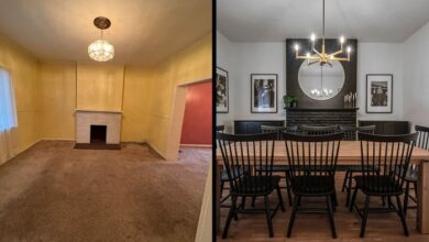 Hfhs house dining room before after