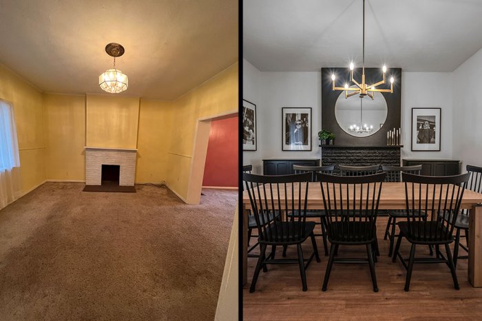Hfhs house dining room before after