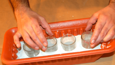 Diy cement letter candlestick holders