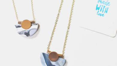 Make a clay geometric necklace in a snap