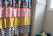 Statement shower curtain diy