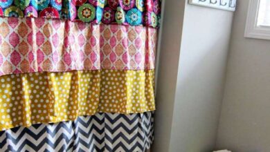 Statement shower curtain diy