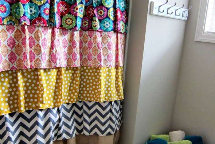 Statement shower curtain diy