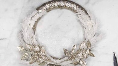 White gold holiday wreath diy