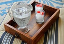 Serving tray makeover diy