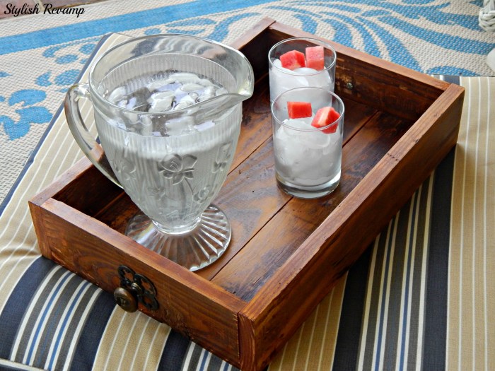 Serving tray makeover diy