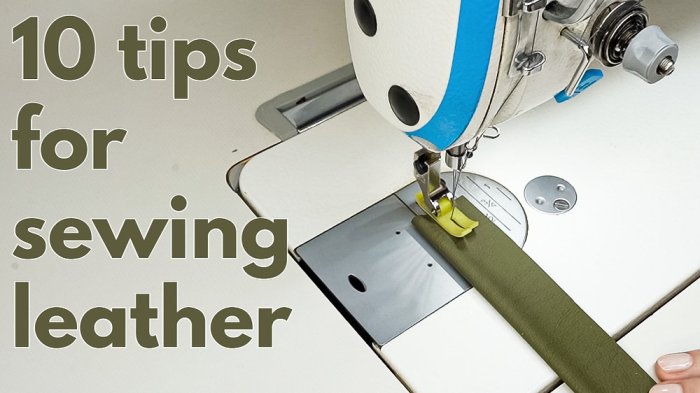 Tips for sewing leather