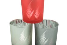 Frosted mason jar votives