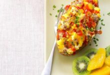 Breakfast twice baked potatoes