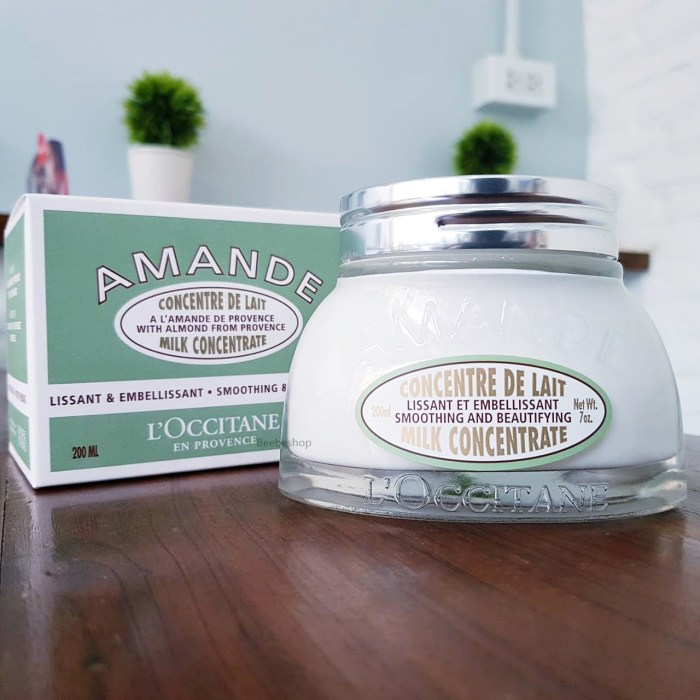 Loccitane almond collection for firmer hydrated and smoothed skin