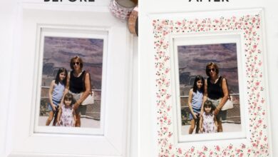 Try this washi tape mirror frame