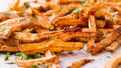 Brown sugar baked fries