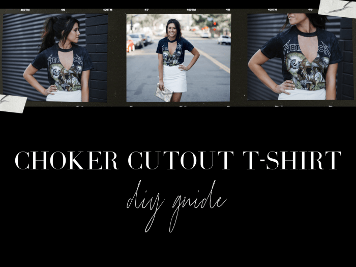 Shirt choker diy easy neck use abeautifulmess