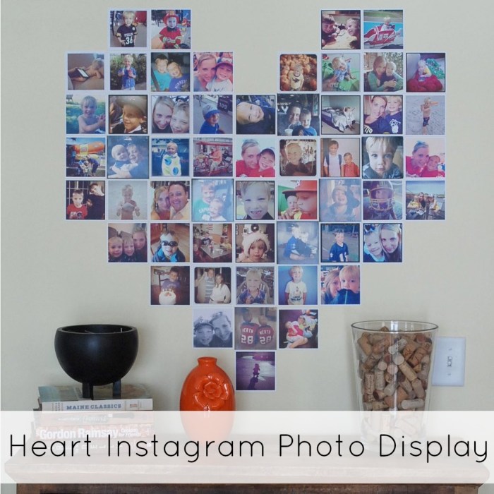 Instagram picture heart display