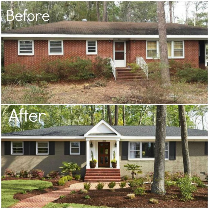 Elsies front porch before after