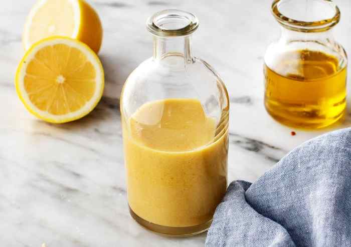 Homemade honey mustard vinaigrette