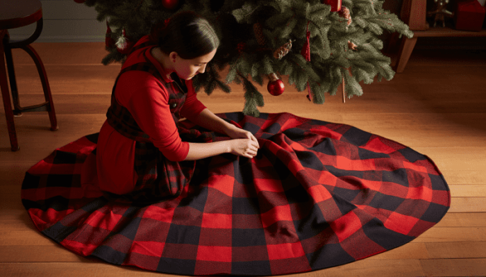 3 easy no sew tree skirts