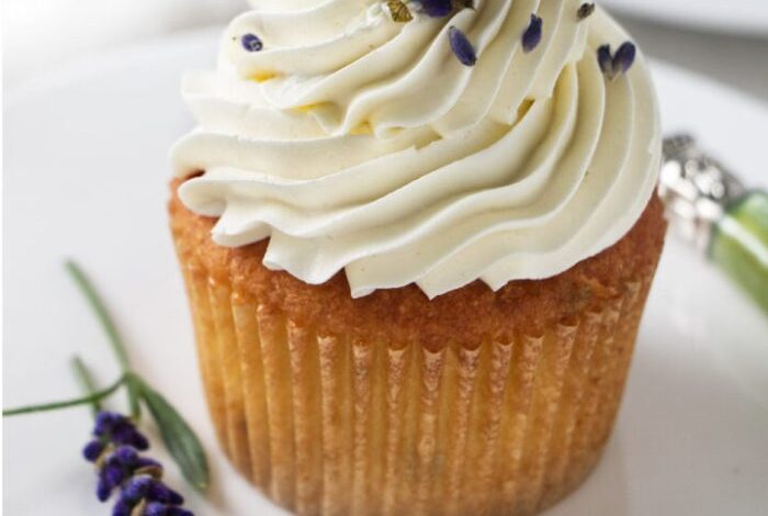 Lavender and vanilla cupcakes