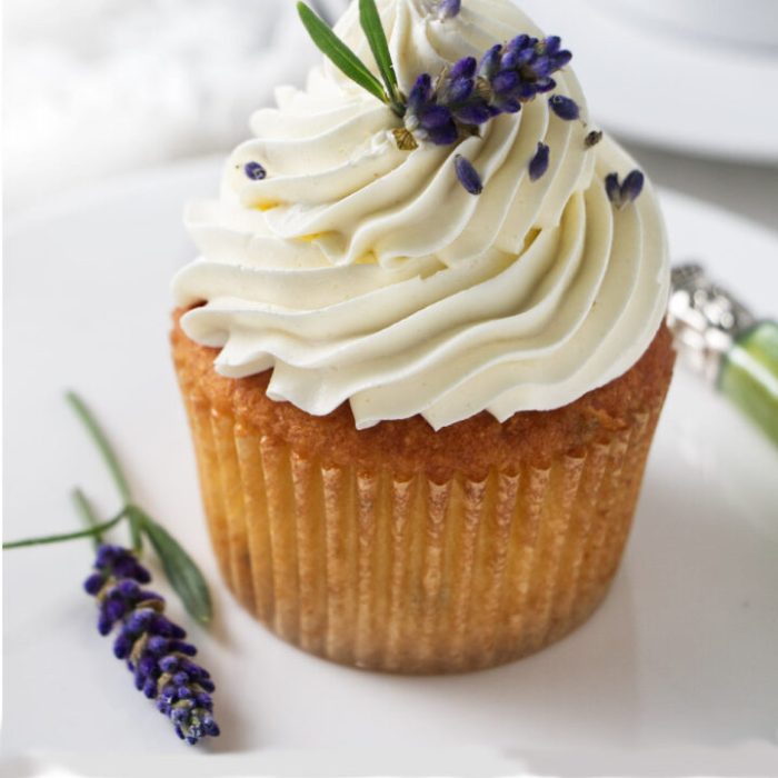 Lavender and vanilla cupcakes