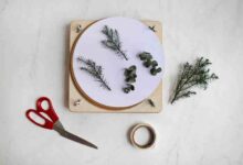 Diy pressed plants photo frame