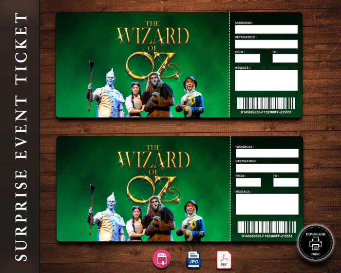 Special offer on child tickets for the wizard of oz