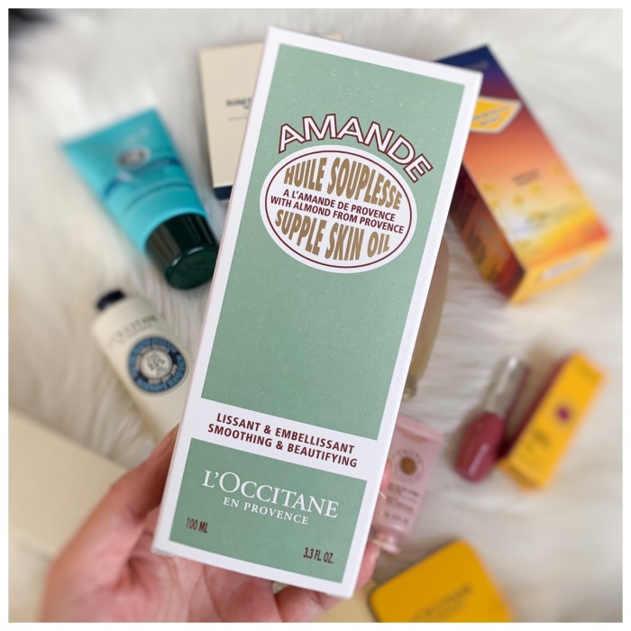 Loccitane almond collection for firmer hydrated and smoothed skin