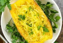 Spaghetti squash with easy tomato sauce