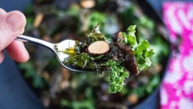 Kale miso vinaigrette