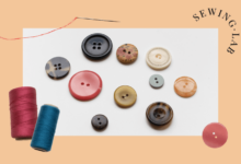 Quickly sew a flat or shank button