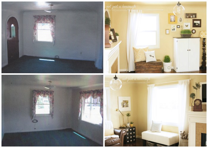 Lauras living room before after