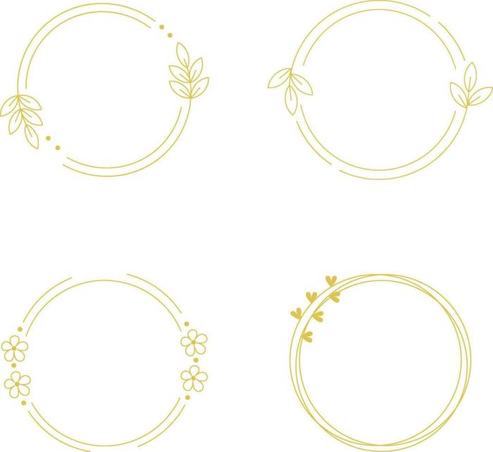 Simple stylish circle frames