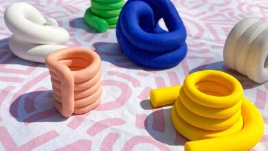 Diy clay cactus candle holders