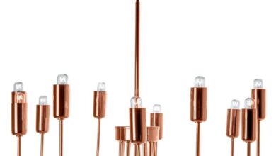 Our restyled copper chandelier