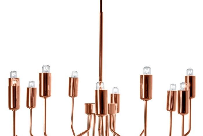 Our restyled copper chandelier