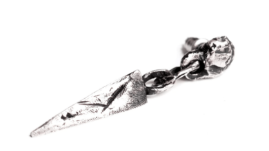 Brass earring pyramid diy