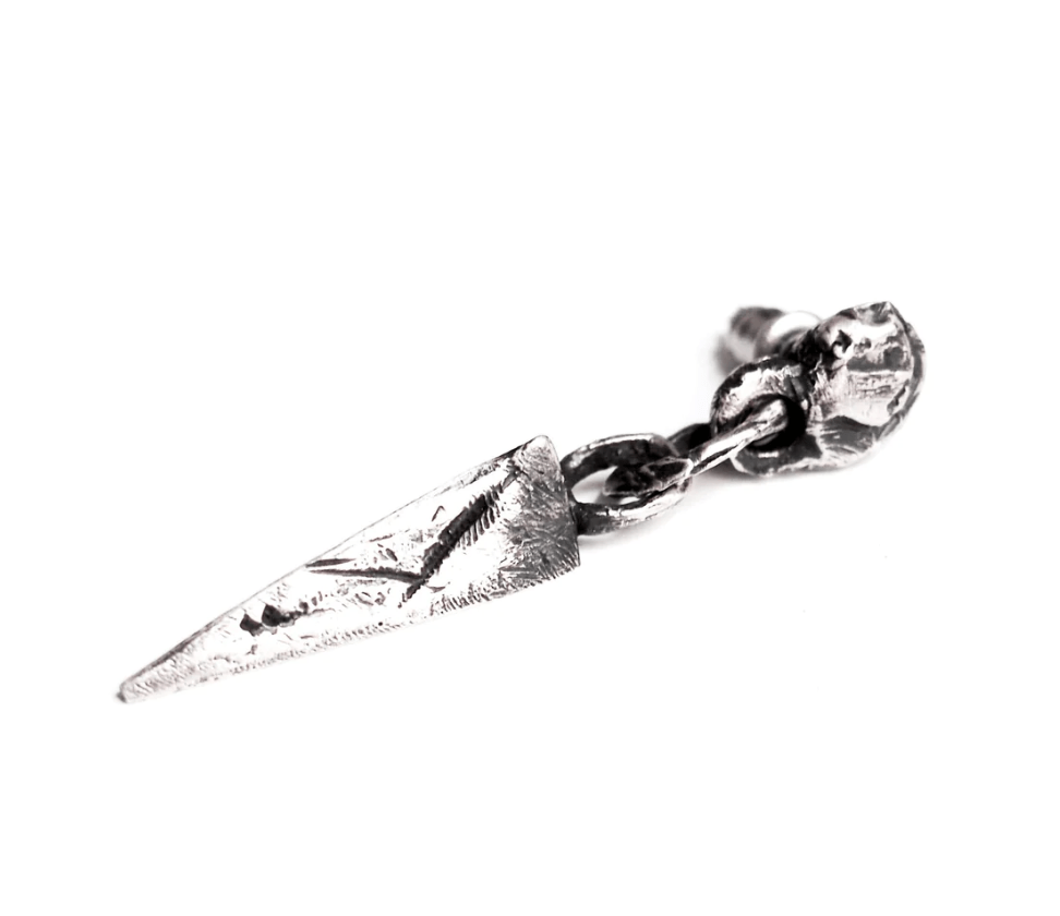 Brass earring pyramid diy