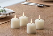 Tin punched votive candles