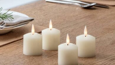 Tin punched votive candles