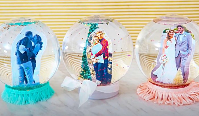 Snow globe photo card diy