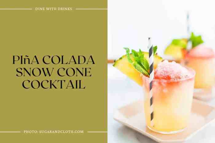 Pina colada snow cone