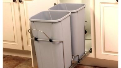 Convert a cabinet into a pull out trash bin