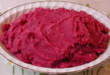 Mashed beets and potatoes